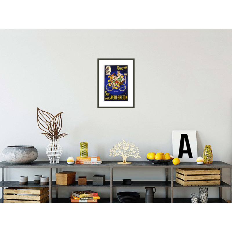 Tous! Affiche par Michel Liebeaux - Impression sur toile encadrée, H 21,75 po x l 16,24 po