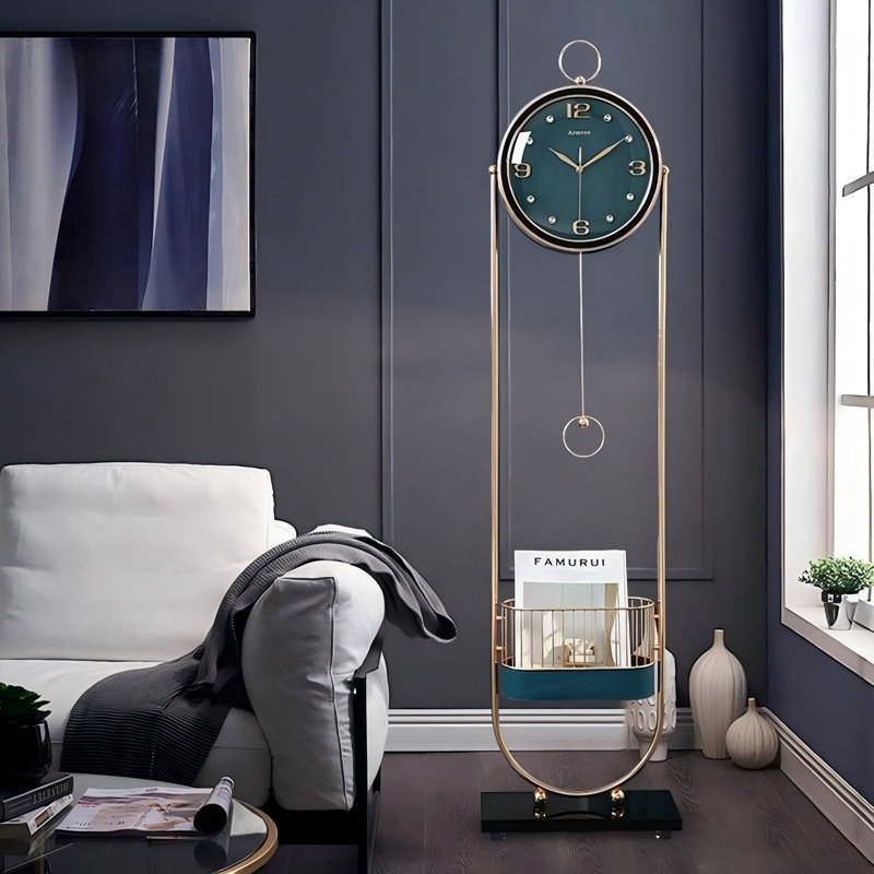 Horloge moderne avec panier de rangement