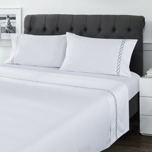 500 Thread Count Cotton Sateen Hotel Stitch Sheet Set