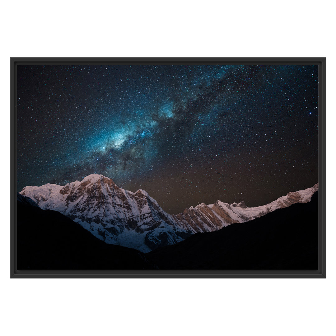 Gerahmtes Wandbild Annapurna bei Nacht