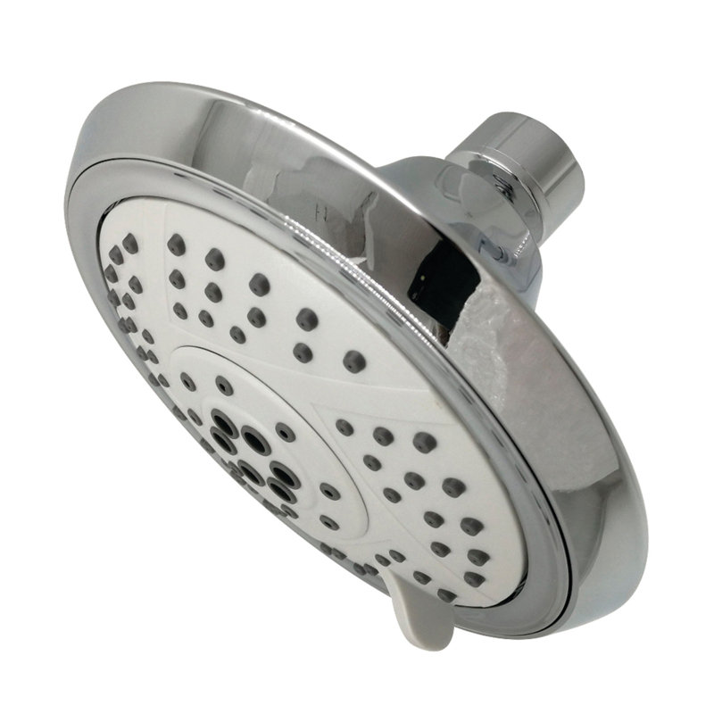 Pomme de douche ronde 5 fonctions en ABS 5 fonctions Kingston Brass Vilbosch, Chrome poli