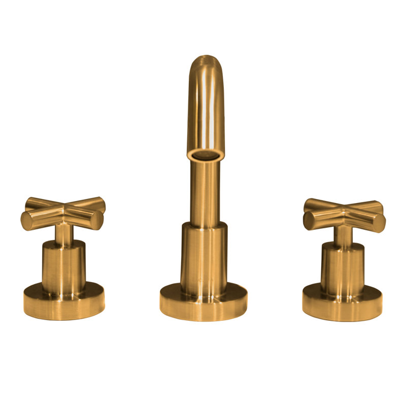 Cigno Widespread Faucet Drain Assembly, Brushed Gold