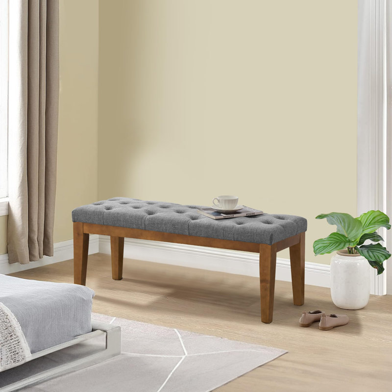 Banc de chambre pour l'extrémité du lit, Gris