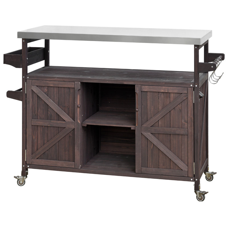 Îlot de cuisine extérieur, Marron foncé
