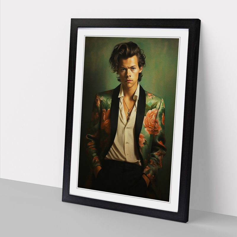 Harry Styles Classicism No.2 - Framed Print, Black, 34cm H x 25cm W x 2cm D