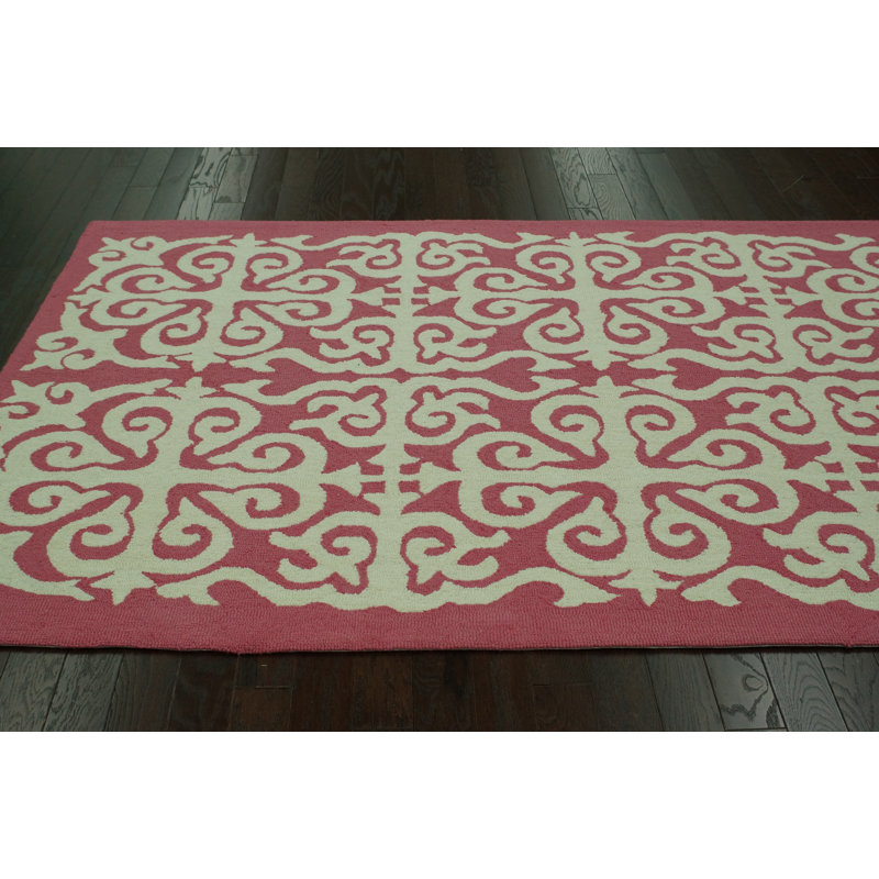 Tapis rose Dycen, 7 pi 6 po x 9 pi 6 po
