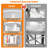 Hildelind 51.2-63.6"H 360° Rotating Bookcase, Storage and Display Bookshelf for Home Office and Living Room-869285683-807166168