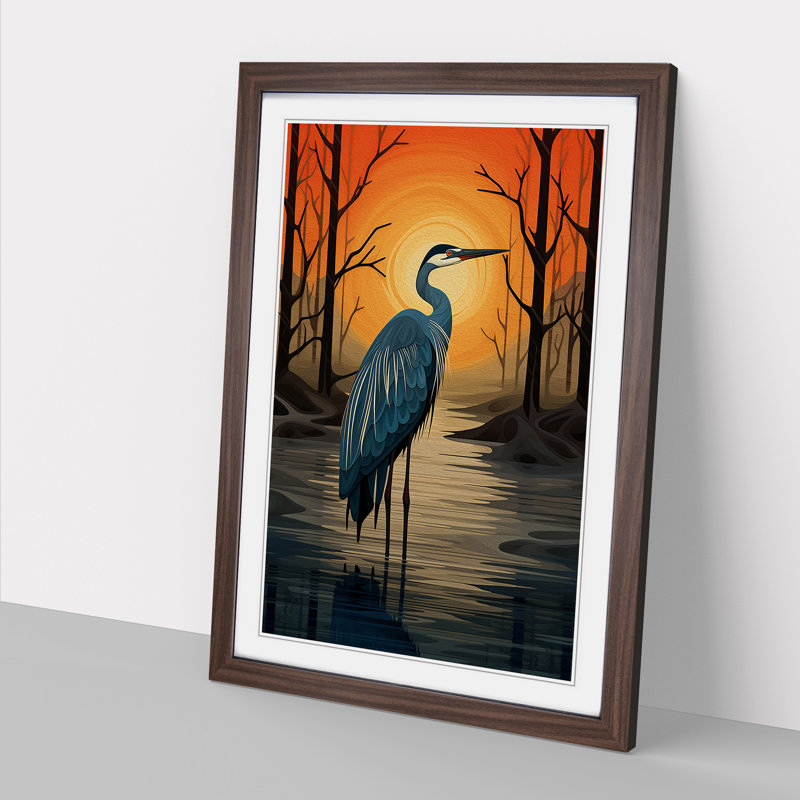 Heron Op - Framed Print