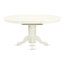 Ensemble de table de cuisine 5 pièces pour 4 personnes comprenant une table de salle à manger ovale avec rallonge papillon et 4 chaises, lin blanc-583909790-609053877-659654418