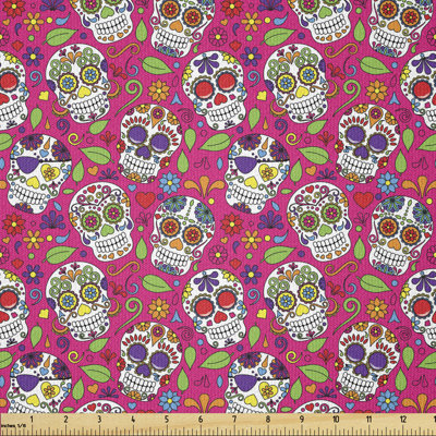 Crystle Sugar Skull Multi-Purpose Fabric