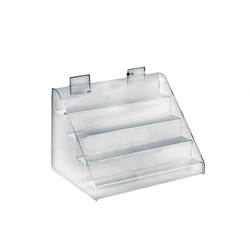 Four-Tier Shelf Counter Step Display, 12" wide