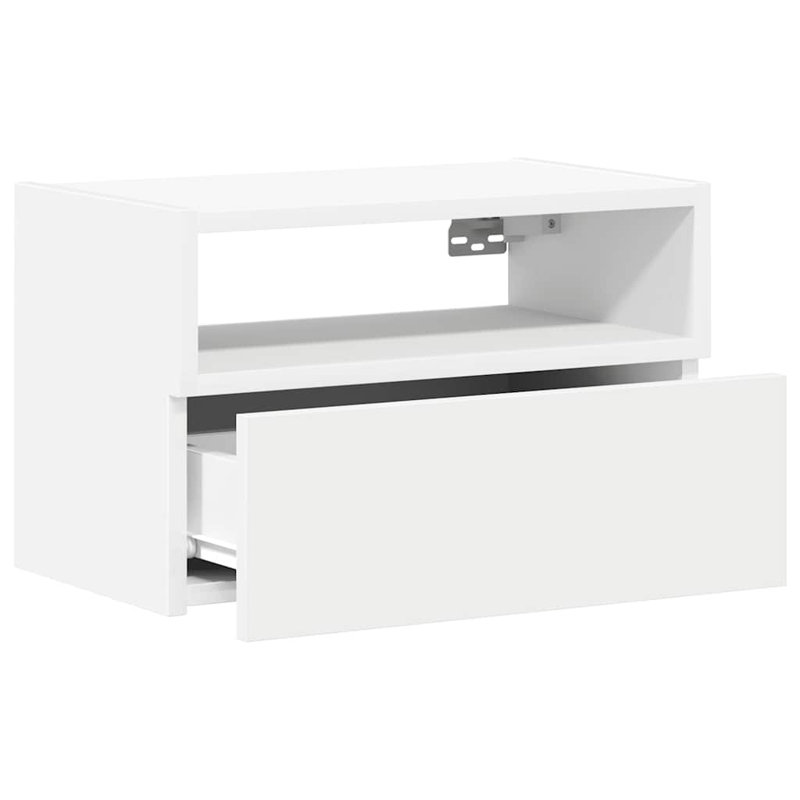 Cabriales 45cm W Manufactured Wood Bedside Table, 2, White