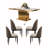 4 - Person Pedestal Dining Set-98197834
