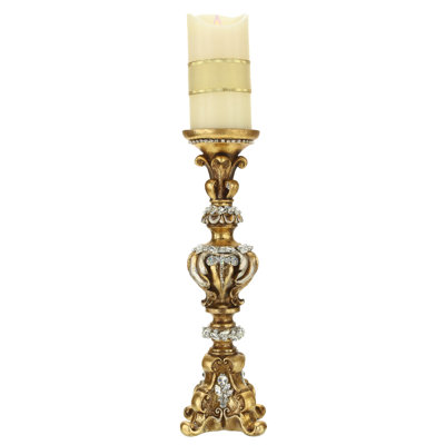 Jeweled Footed Candleholder