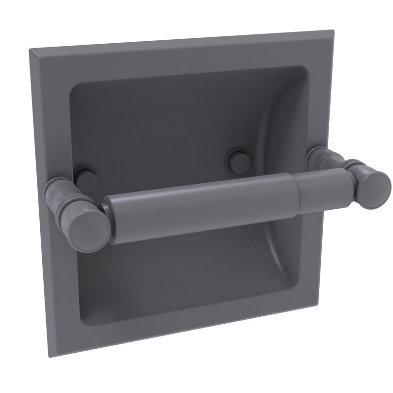 Freyja Recessed Toilet Paper Holder, Matte Grey