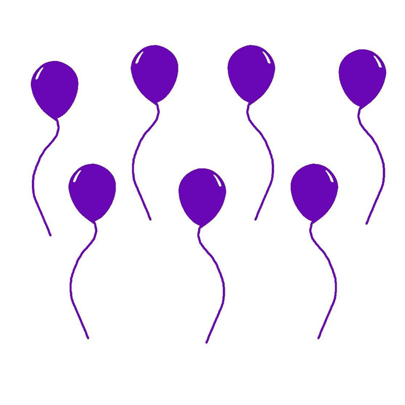 Décalcomanie murale en vinyle ballon Hunsicker, Mauve
