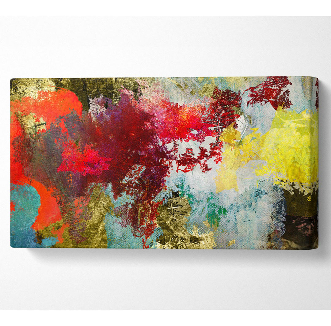 Abstrakte Welt Grunge Karte Wide Canvas Print