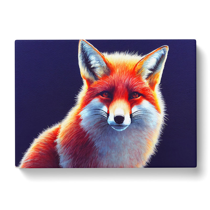 Fox in Watercolour - Wrapped Canvas, 35cm H x 50cm W x 3cm D