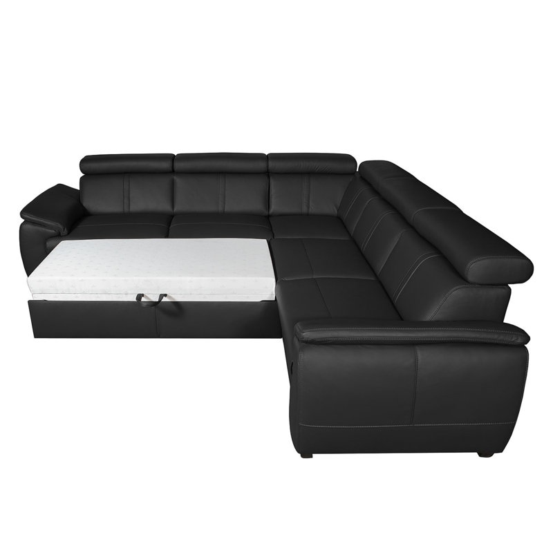 Reimann 5 Seater Sofa Bed, Black
