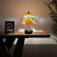 Lampe de table Harumi Tiffany en verre teinté orange rouge à base de libellule DEL l 10 po x P 10 po x H 14 po