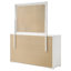Commode 6 tiroirs et miroir blanc brillant
