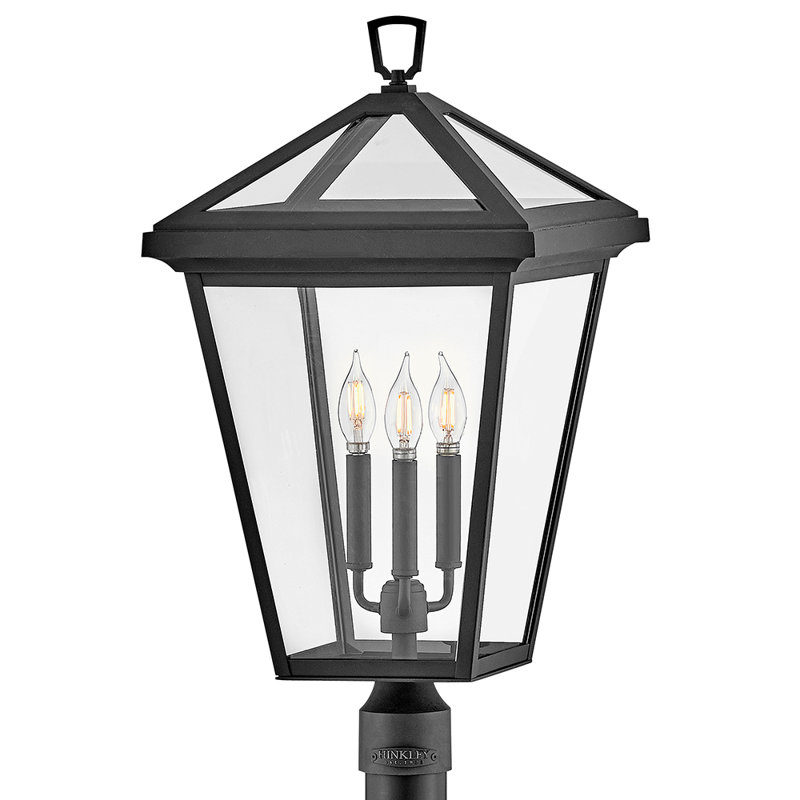 Hinkley Alford Place LED Post Pier Light, Museum Black