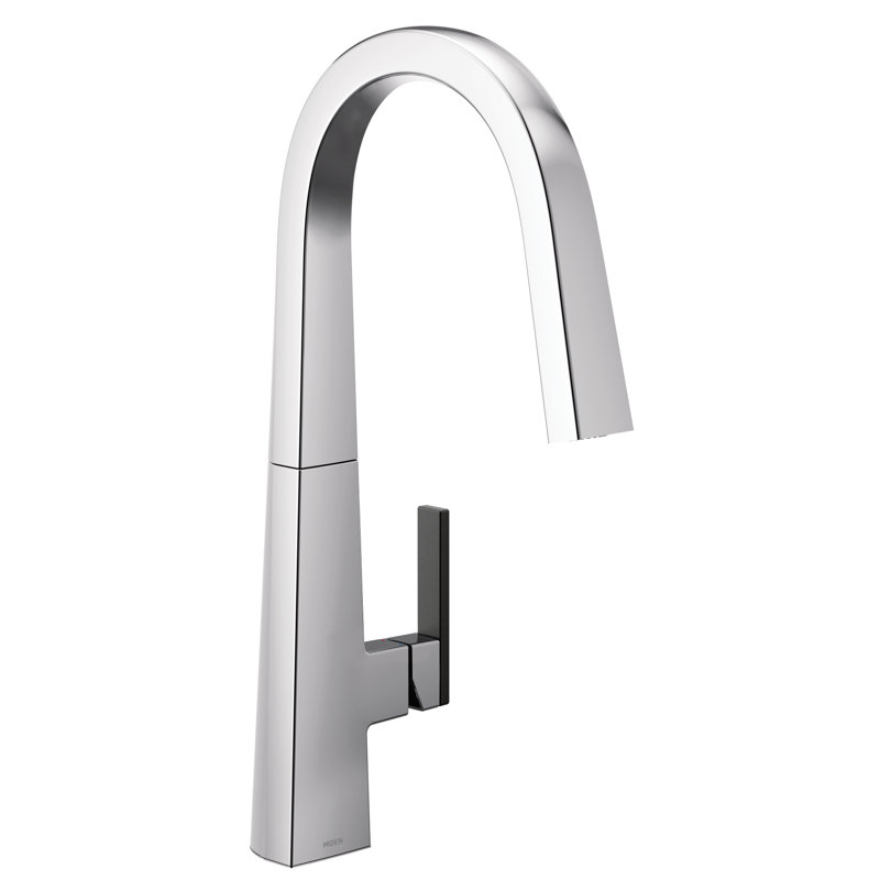 Robinet de cuisine à poignée simple avec accessoires Moen Nio, Chrome
