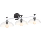 Tone 3 Light Indoor Bathroom Vanity Light Fixture, UL Listed