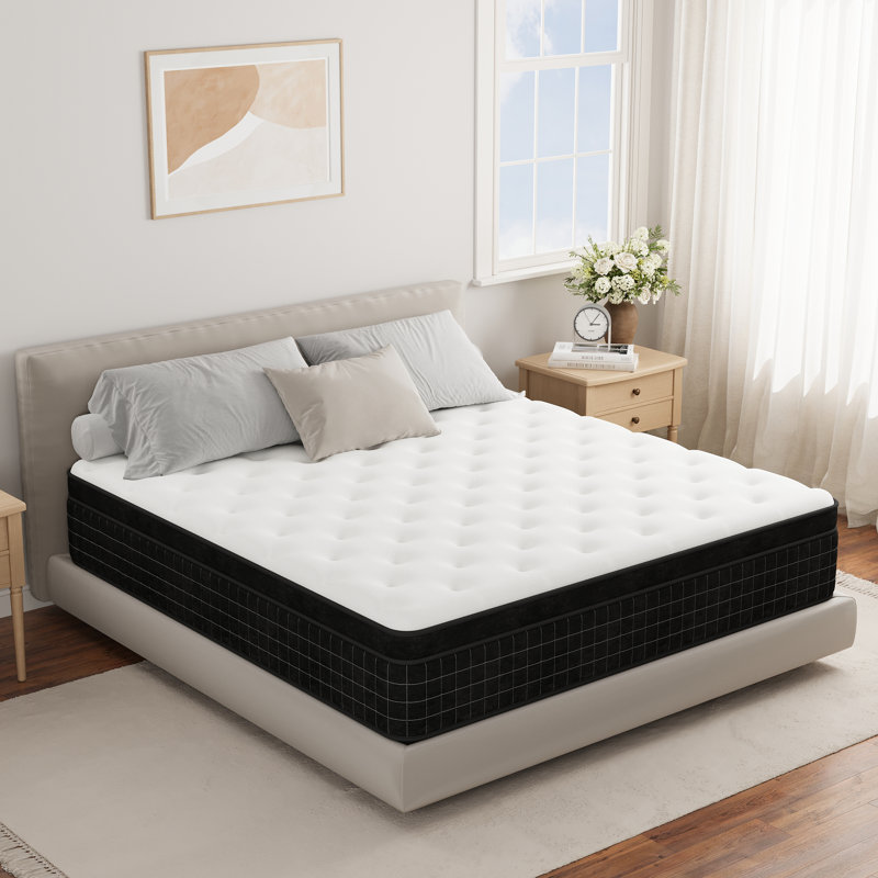 Matelas hybride à ressorts ensachés 12 po / 14 po, 14", Lit double