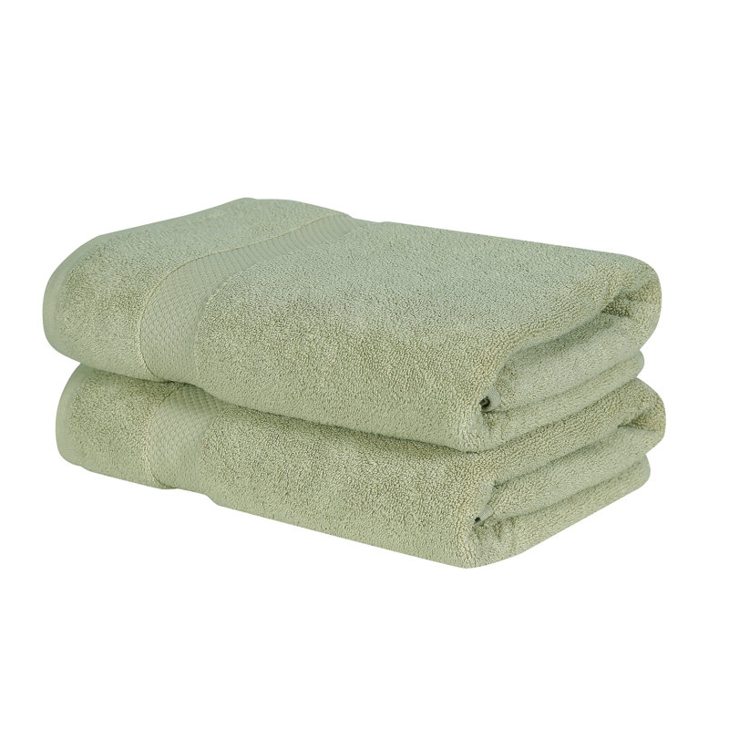 Ensemble de serviettes de bain 100% coton Splash Splash, serviettes de bain absorbantes ultra douces 550 g / m² pour spa et usage quotidien, certifié OEKO-TEX, paquet de 2, sauge foncé