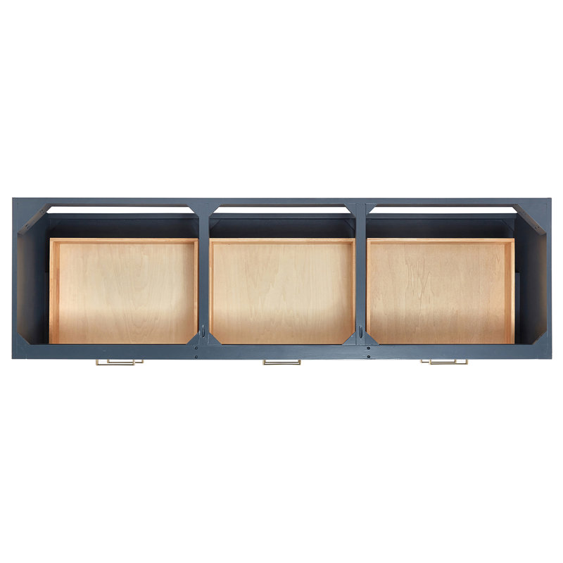 Macolm 72.25'' W Double Vanity, Midnight Blue, Satin Brass, 72"