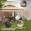 Pavillon de jardin escamotable 11X11FT, moustiquaire pour l'extérieur avec sac de transport (kaki)-125125333