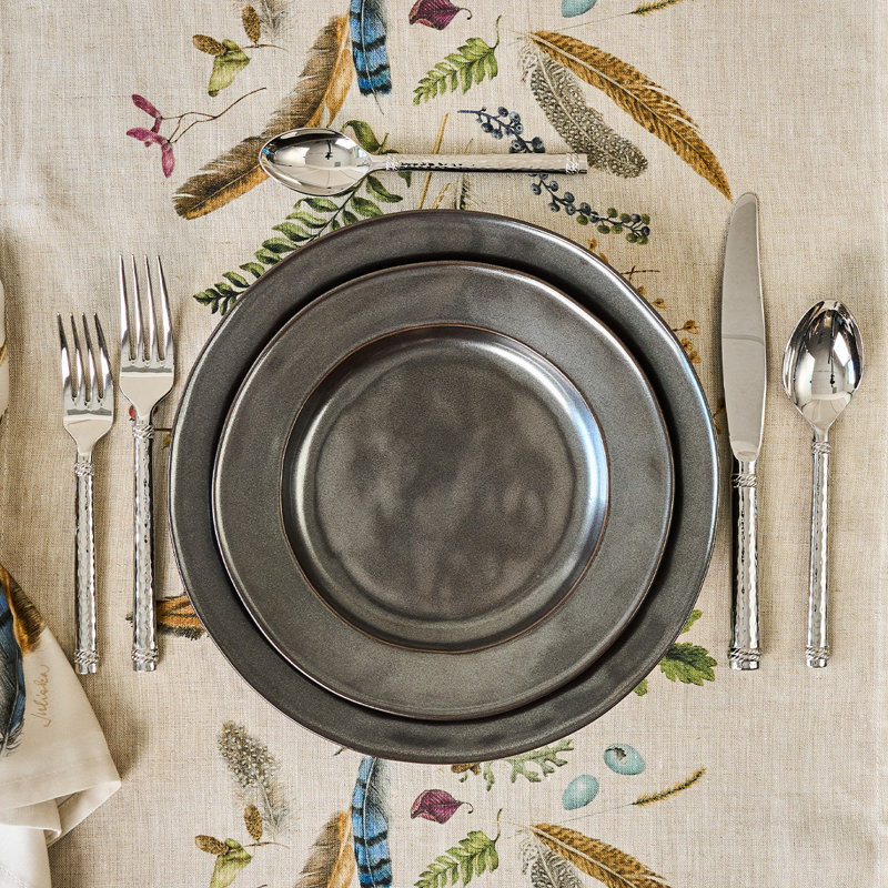 Pewter Stoneware Dessert/Salad Plate