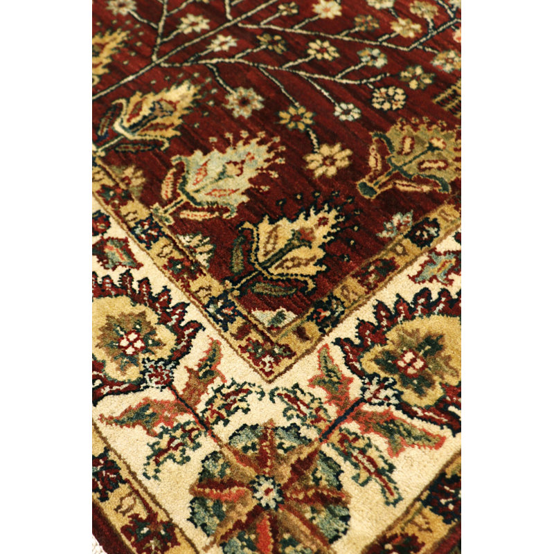 Tapis rouge / ivoire Agra