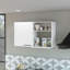 White 2 Wall Cabinet With Design And Metal Handle 28 Inches Package Depth For Efficient Space Management