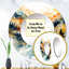 Shalinda Nature's Nordic Beauty III - miroir décoratif scandinave, miroir mural rond jaune, impression d'art en métal-41710849