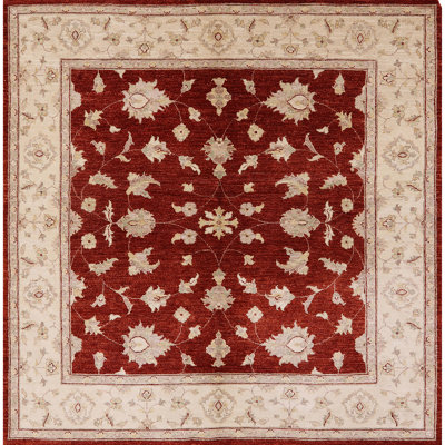 Tapis ivoire / rouge Roald