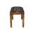Fabric Upholstered Accent Bench Black and Natural