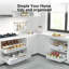 Ensemble de 2 armoires coulissantes pour salle de bain, blanc
