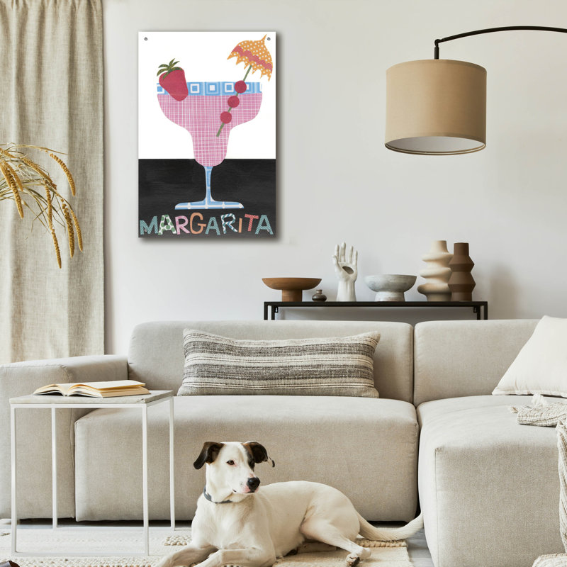 «Mix Me a Drink IV» par Regina Moore, art mural en verre acrylique, 16 po x 24 po, H 36 po x l 24 po x P 0,2 po