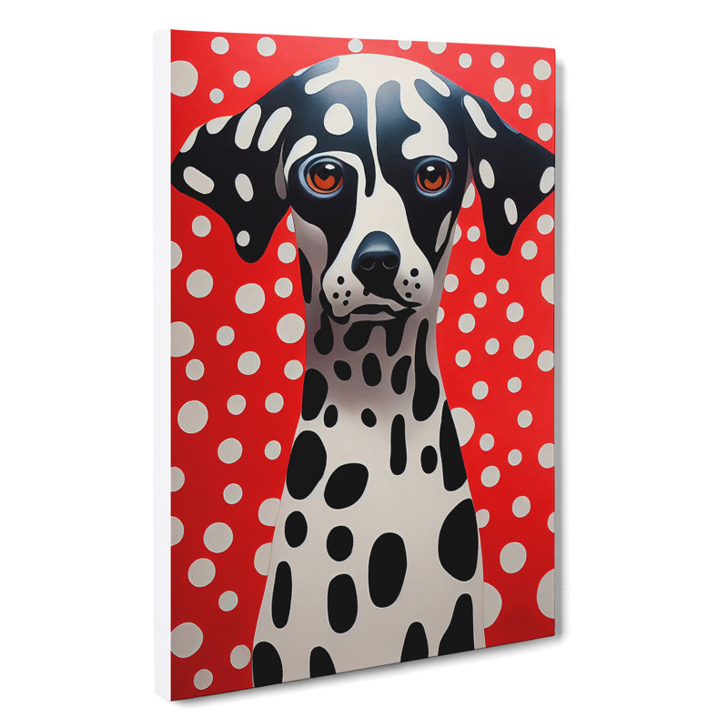 Spotted Dog - Wrapped Canvas Print, 50cm H x 35cm W x 3cm D