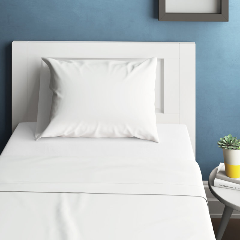 Appletree Bedding 100% Cotton Percale Fitted Sheet, Double (4'6), White