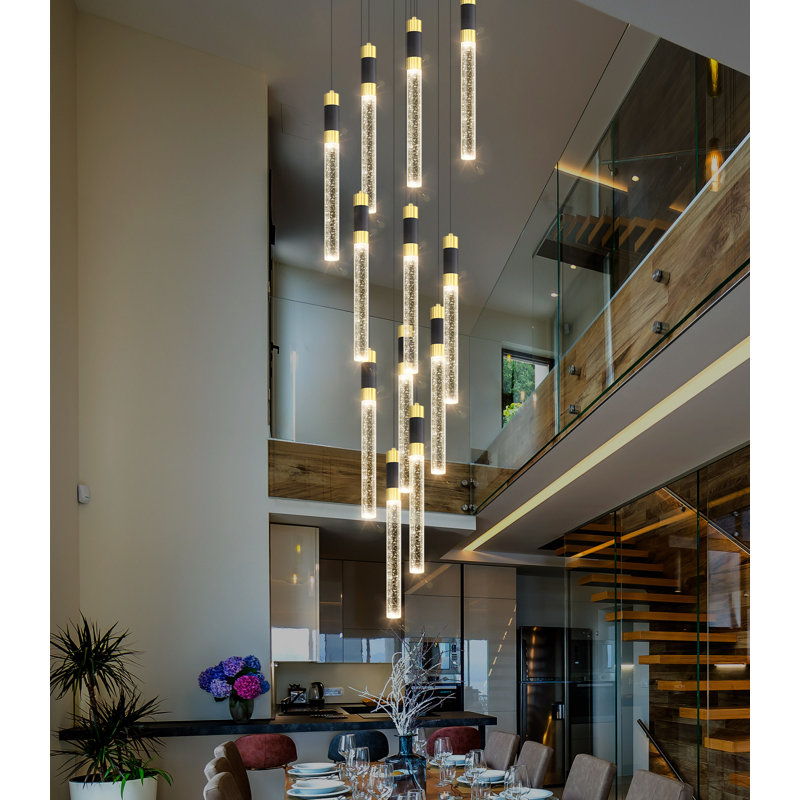 12-lights Glam Chandelier Crystal Led Dimmable Light