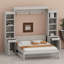 Lit escamotable moderne en bois avec bureau et rangement Bed Lit mural élégant avec armoires et tiroirs-129239678