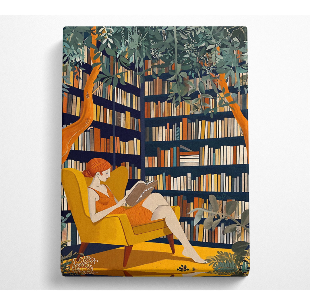 Library Girl - Kunstdrucke auf Leinwand