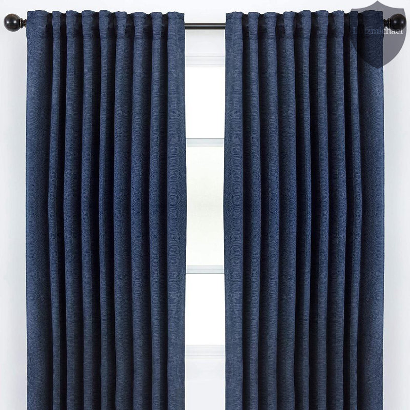 Paire de rideaux obscurcissant Silex, 52 po x 63 po, Bleu marine