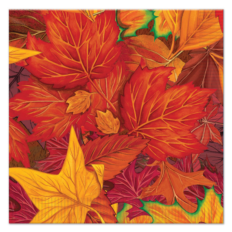 Serviettes de papier à repas 6,5" automne/thanksgiving leaf