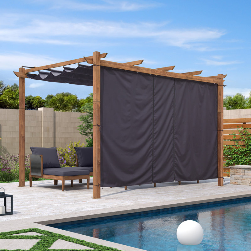 Écran de remplacement pour pergola rétractable mauve, H 82 po x l 62 po, Bleu marine