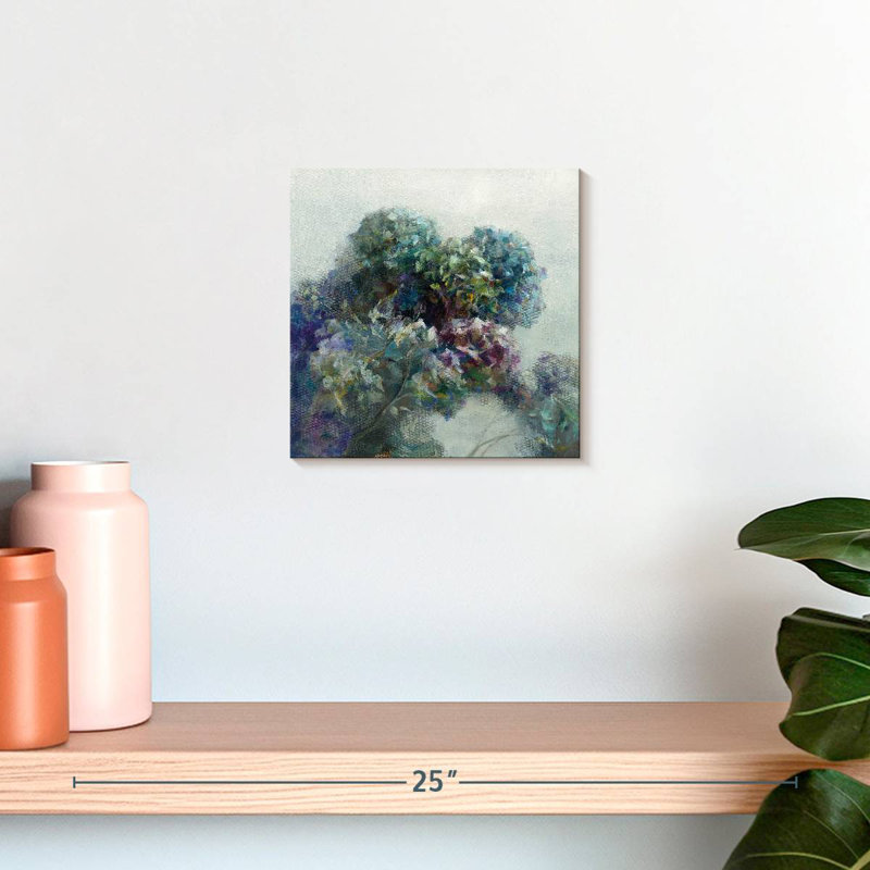 Hortensia abstrait, H 10 po x l 10 po