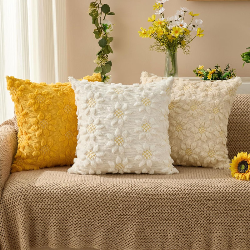 Ensemble de 2 housses de coussin printemps-été 18 po x 18 po